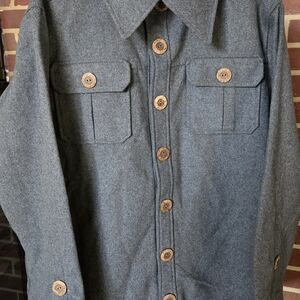 Cash Crop Men's Gray Wool Blend Shirt Jacket Sz XL NEW